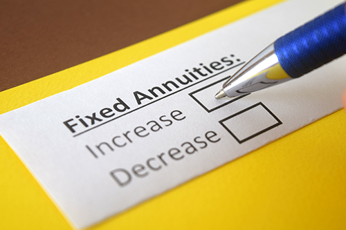 One person is answering question about fixed annuities.